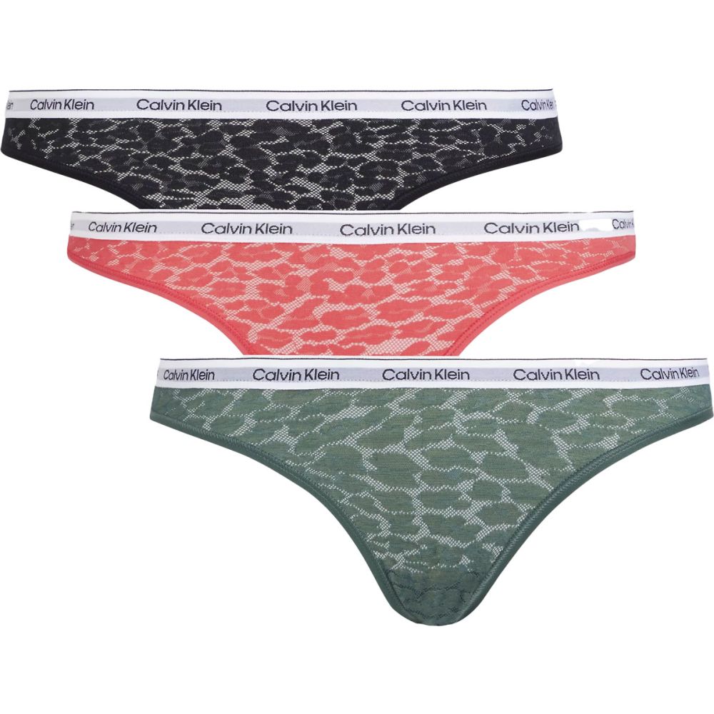 Calvin Klein Dames BIKINI 3PK BLACK/TEA BERRY/ GARDEN TOPIARY