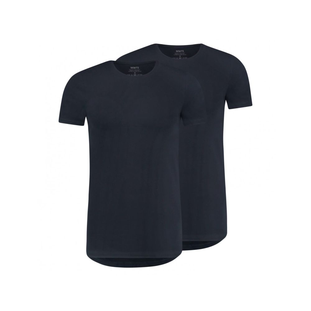 MWTS Heren T-shirt ronde hals Slim fit navy 2-Pack