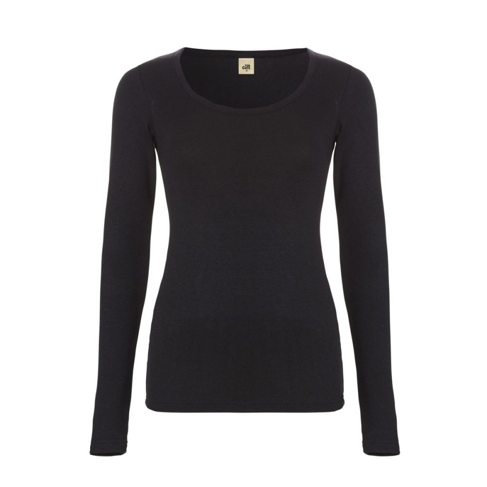 Ten Cate Dames Thermo T-Shirt Longsleeve Zwart