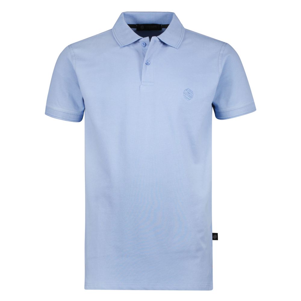 Gino Santi Heren Polo Pique Blue