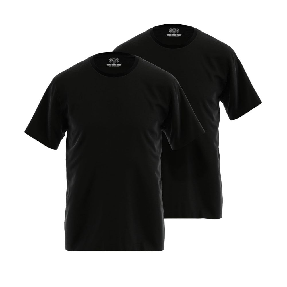 CeCeBa Heren T-Shirt Nevada 2Pack Zwart