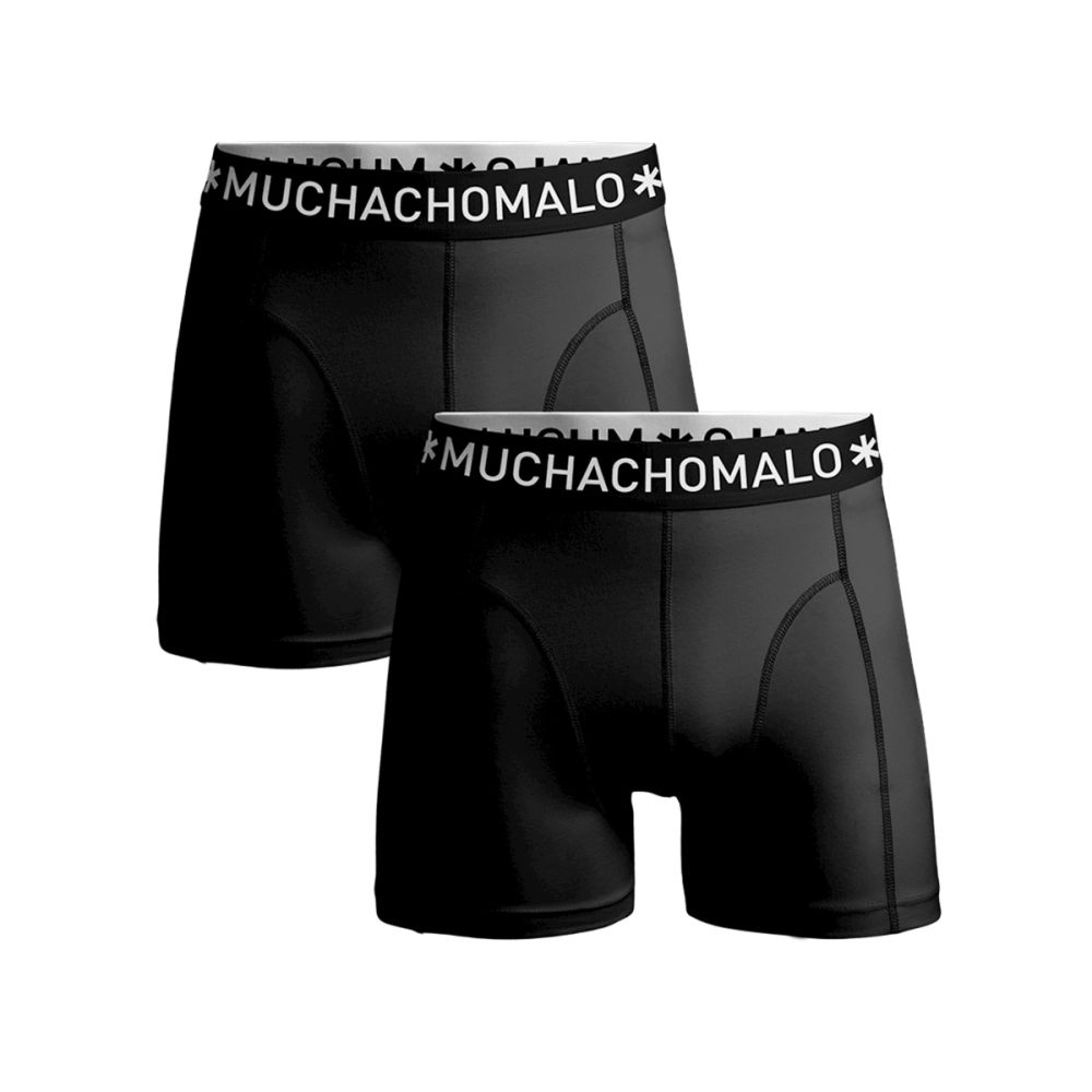 MuchachoMalo Heren Boxershorts Microfibre 2Pack Zwart