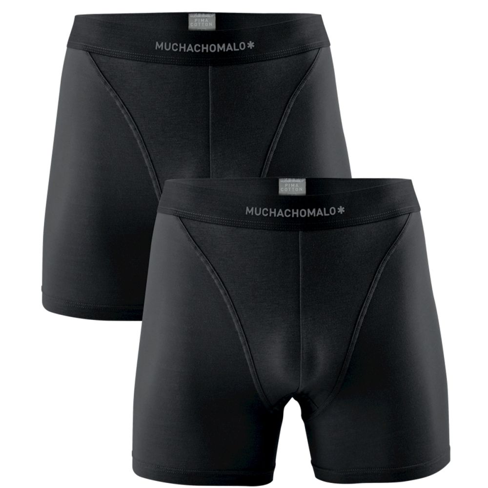 MuchachoMalo Heren Boxershorts Pima Cotton 2Pack Zwart