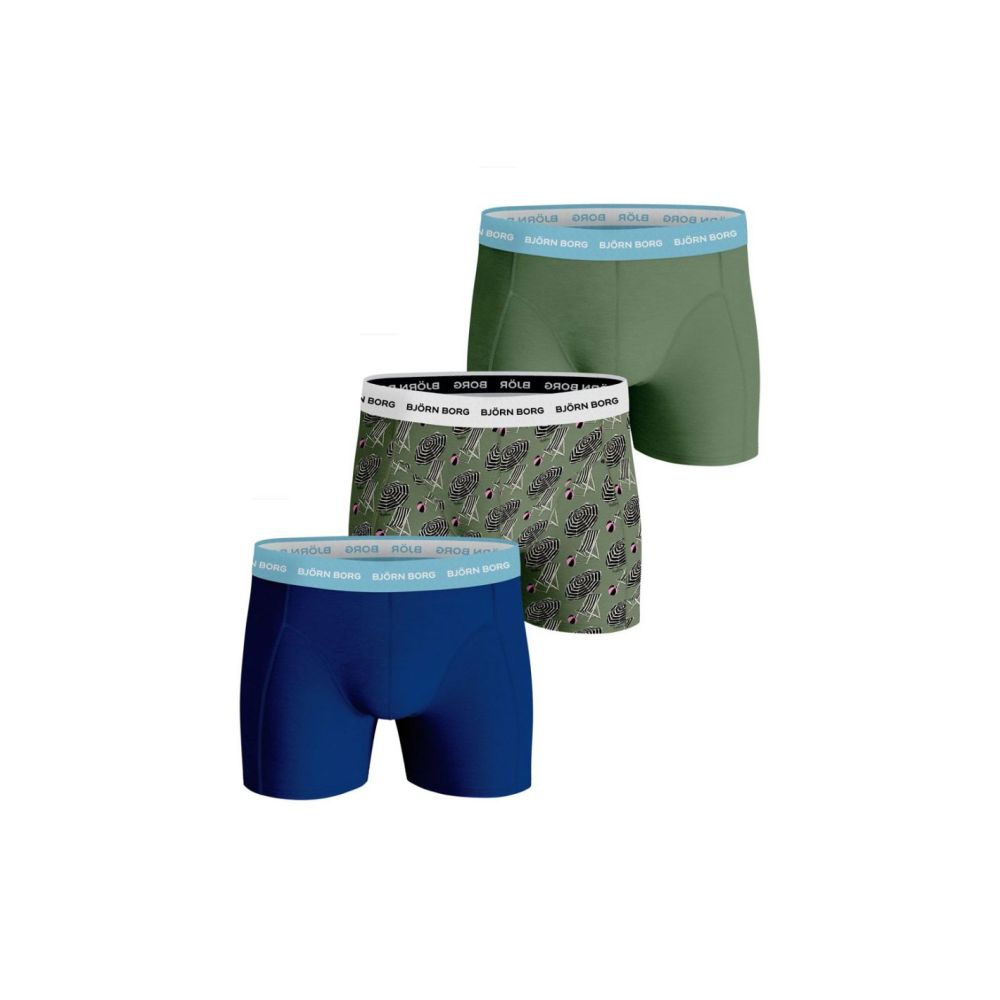 Bjorn Borg Boxershorts 3Pack ESSENTIAL Green Beach