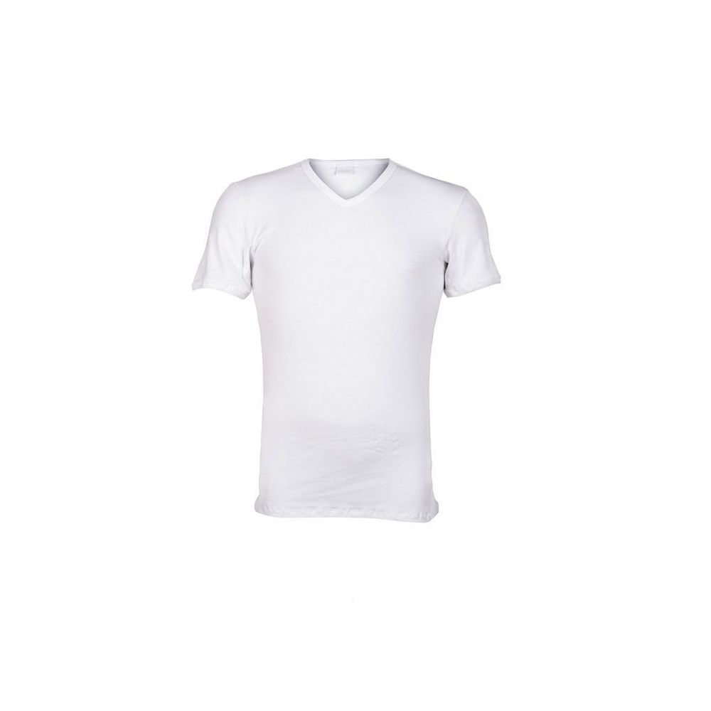 Schiesser heren Retro shirt V-hals wit