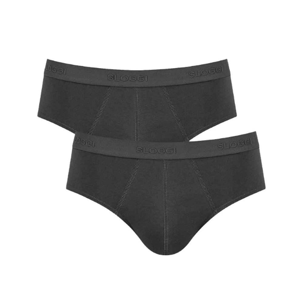 Sloggi Men 24/7 2Pack Midi Zwart