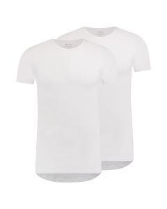 MWTS Heren T-shirt ronde hals Slim fit 2-Pack Wit