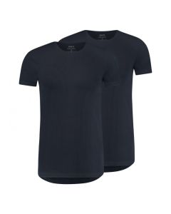 MWTS Heren T-shirt ronde hals Slim fit navy 2-Pack