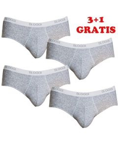 Sloggi Men Basic Midi Grijs 4Pack, 3+1 gratis