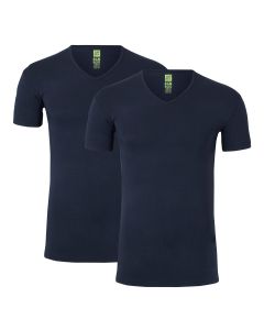 Alan Red V-Shirt Bamboo Baltimora Navy