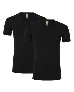 Alan Red V-Shirt Bamboo Baltimora Zwart