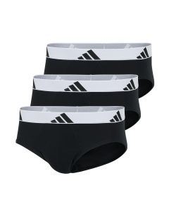 Adidas Heren Slip Active Flex Cotton 3pack Zwart Wit