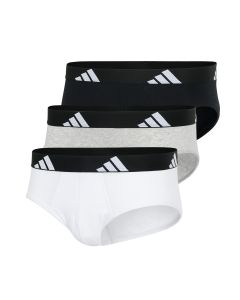 Adidas Heren Slip Active Flex Cotton 3pack Zwart Wit Grijs