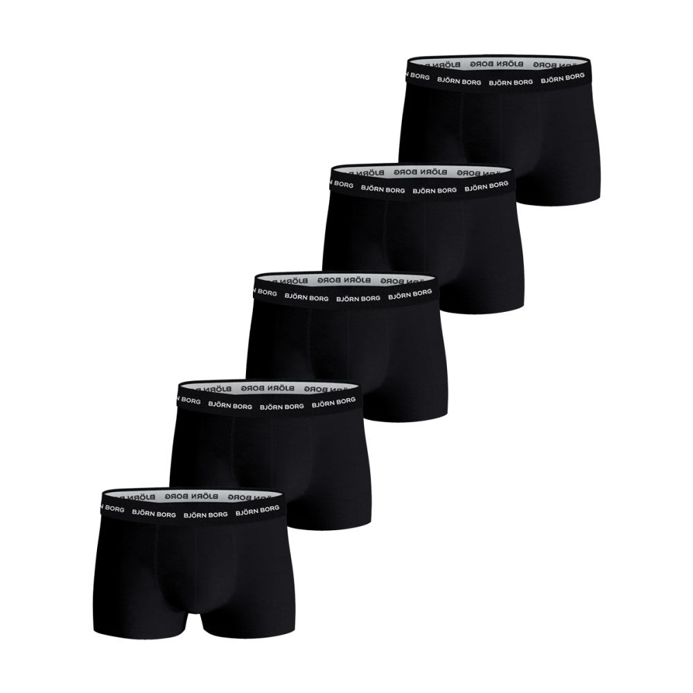 Bjorn Borg Heren Trunk Shorts Cotton Stretch 5pack Zwart