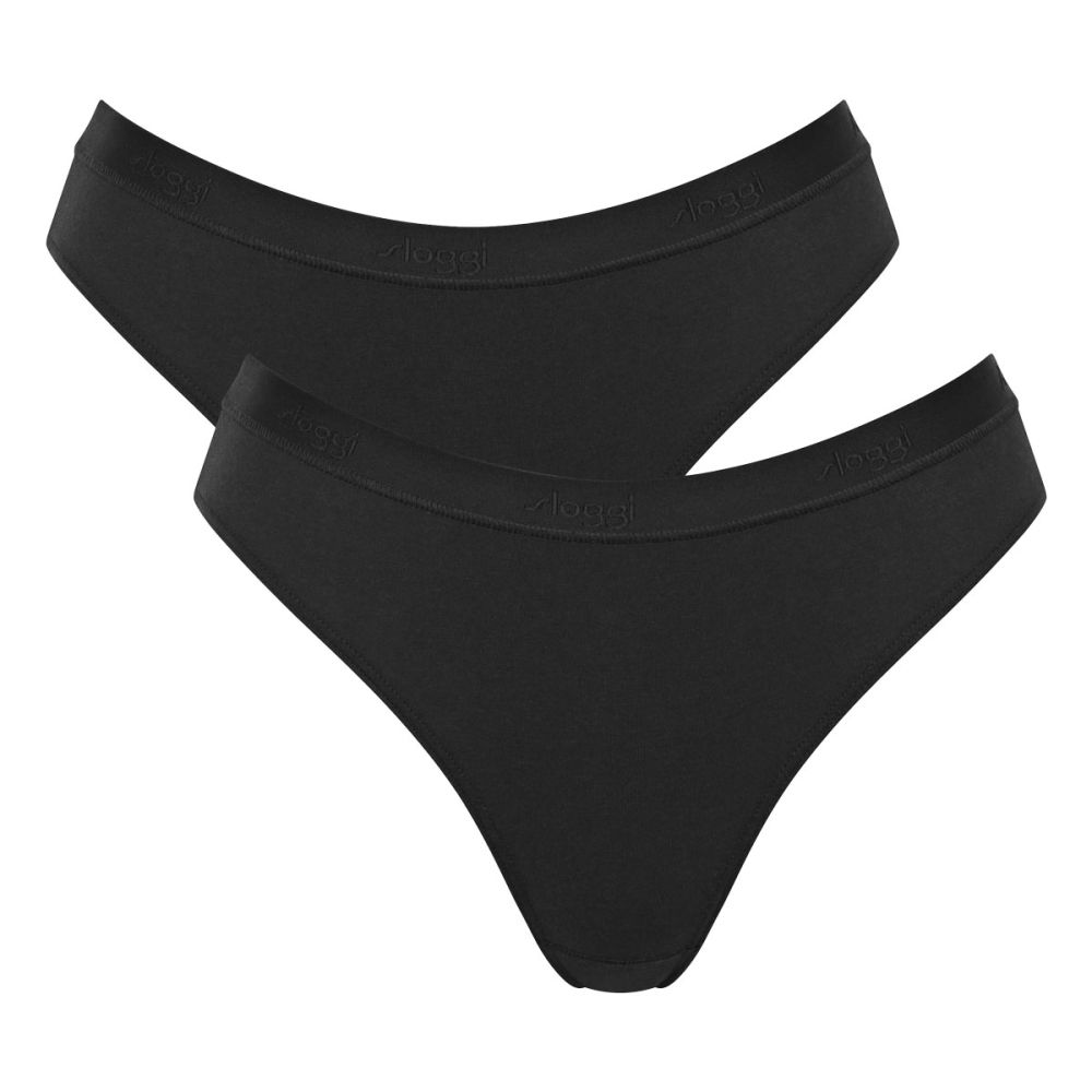 Sloggi Dames GO Casual High Leg Zwart 2pack