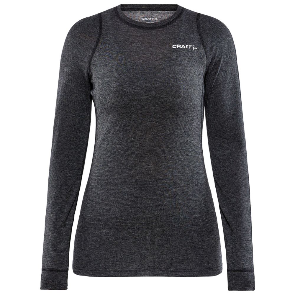Craft Dames Thermo Core Wool Merino Longsleeve Shirt Gemeleerd