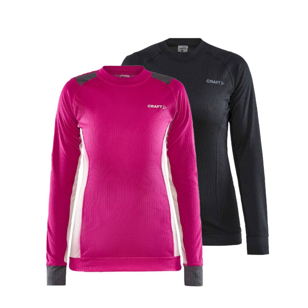 Craft Dames Thermo T-shirt Longsleeve CORE DRY 2Pack Black Fame