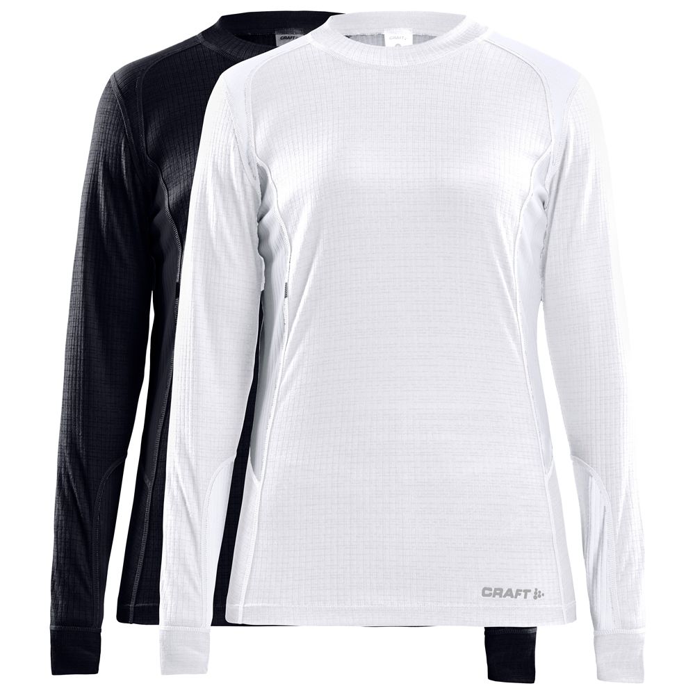 Craft Dames Thermo T-shirt Longsleeve CORE DRY 2Pack Zwart Wit