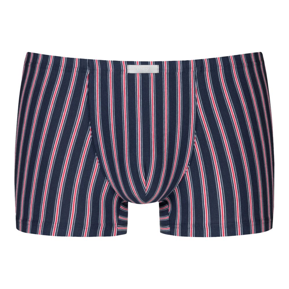 MEY Heren Shorty Serie Red n Blue Stripes
