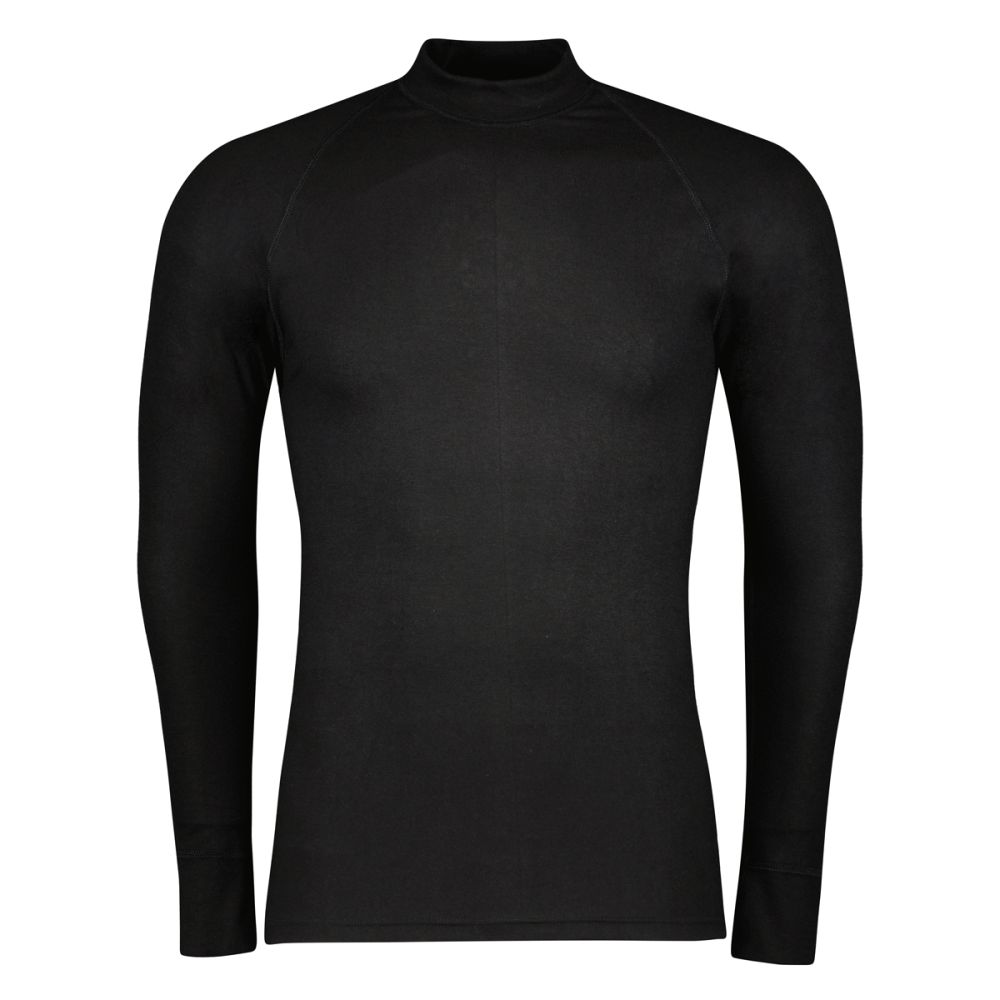 Gino Santi Heren Thermo T-Shirt Lange Mouw Zwart