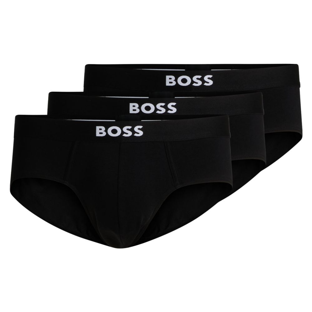 Hugo Boss Heren Hipster Slip BOSS One 3Pack Zwart