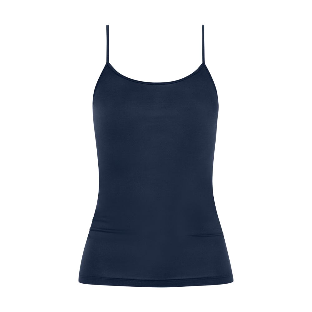 MEY Dames Emotion Top Spaghetti Hemd Blue Night 55201