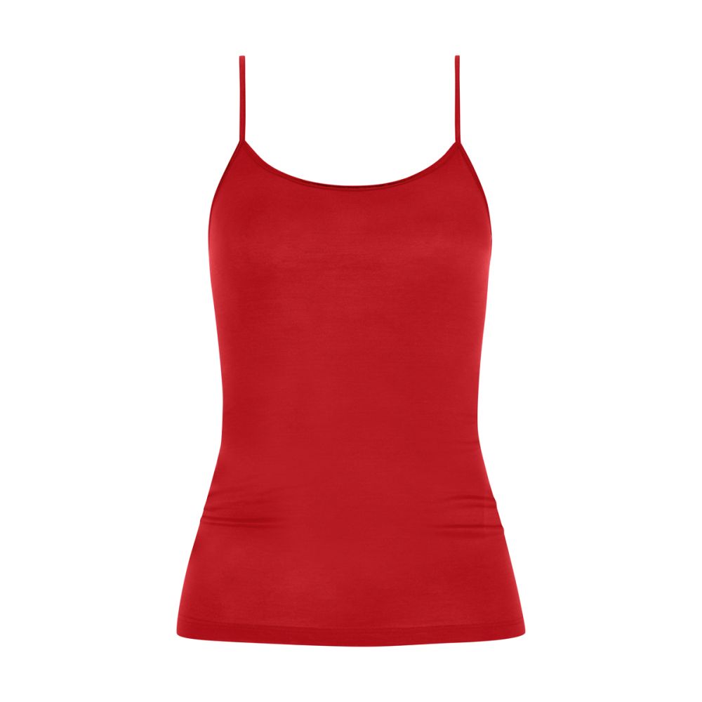 MEY Dames Emotion Top Spaghetti Hemd Rubin Red 55201