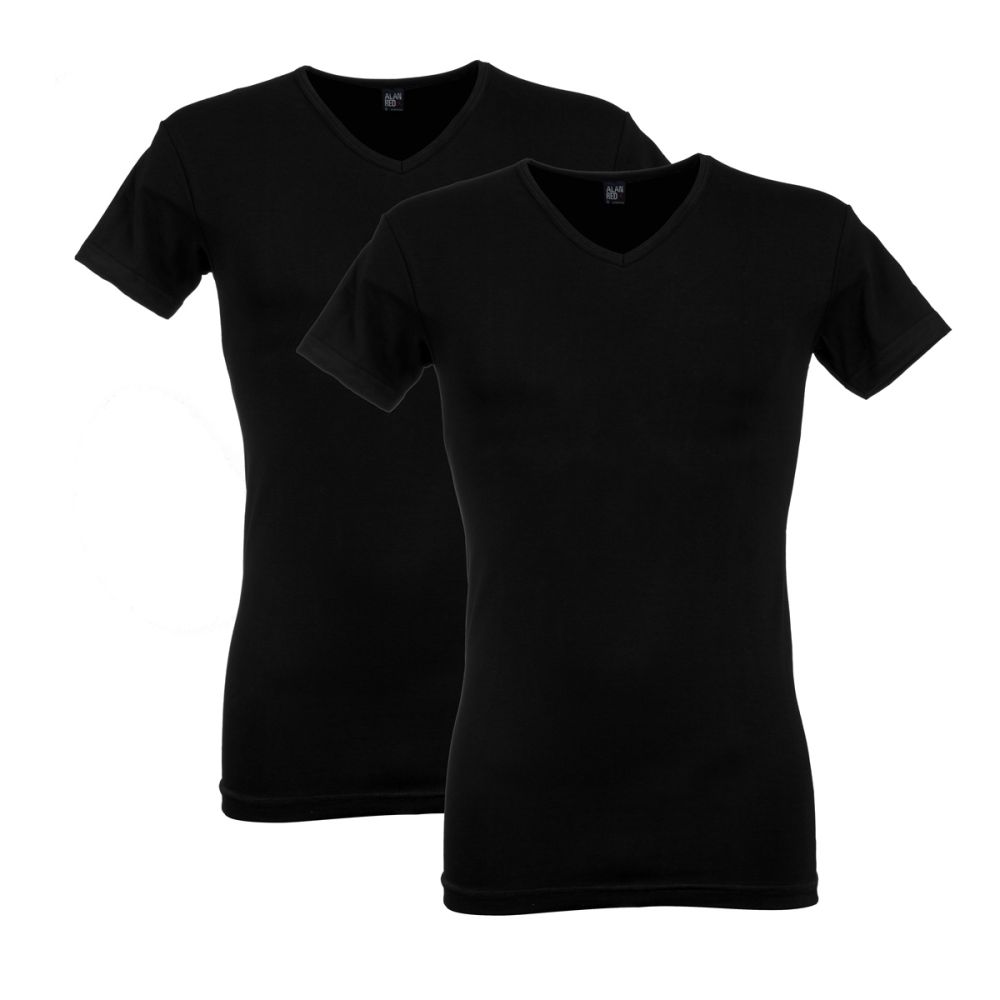 Alan Red V-Shirt Oklahoma 2Pack Zwart