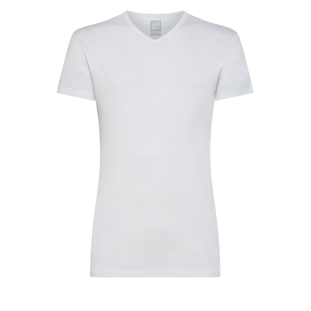 Alan Red V-Shirt Organic Vancouver 2Pack Wit