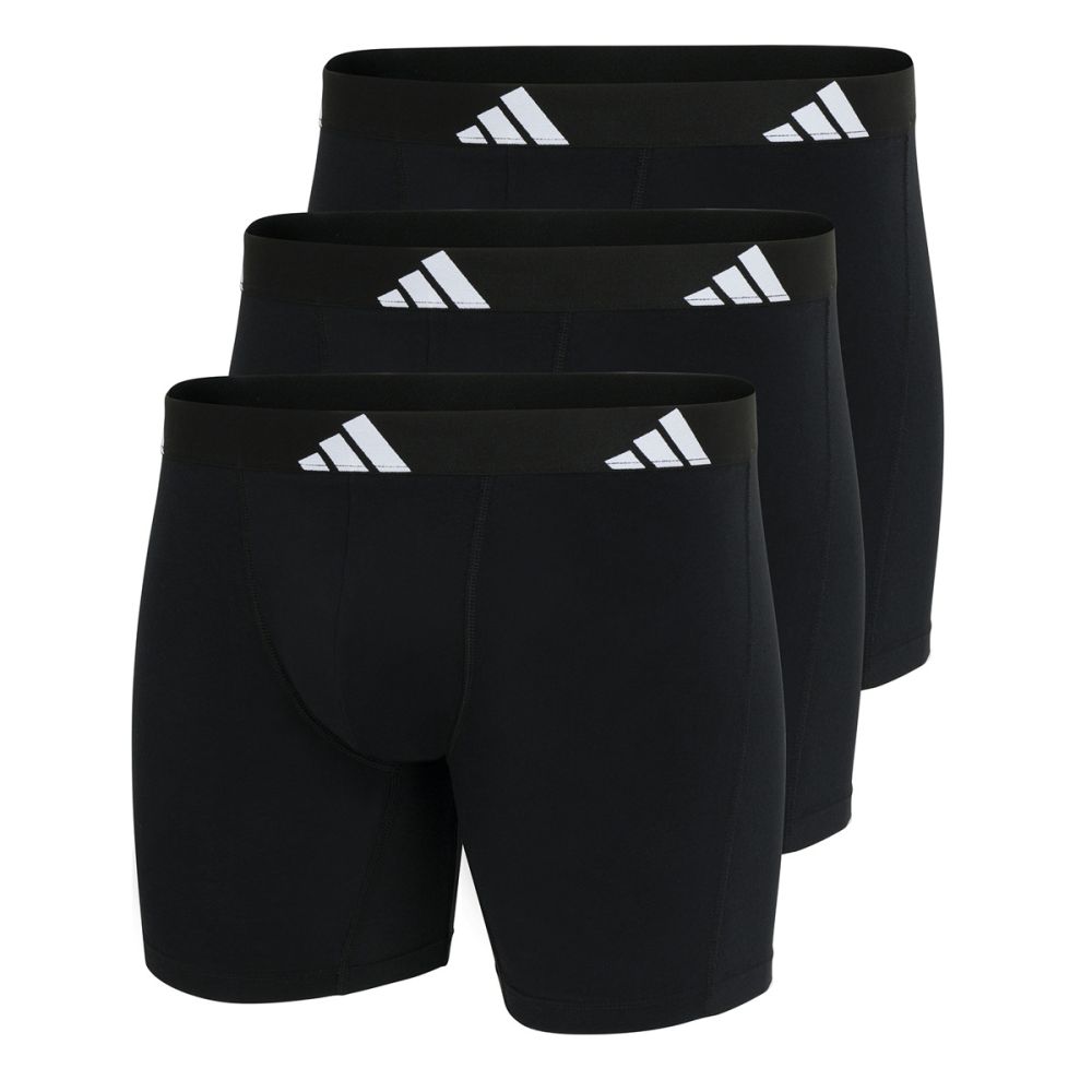 Adidas Heren Boxer brief Flex Cotton 3Pack Zwart
