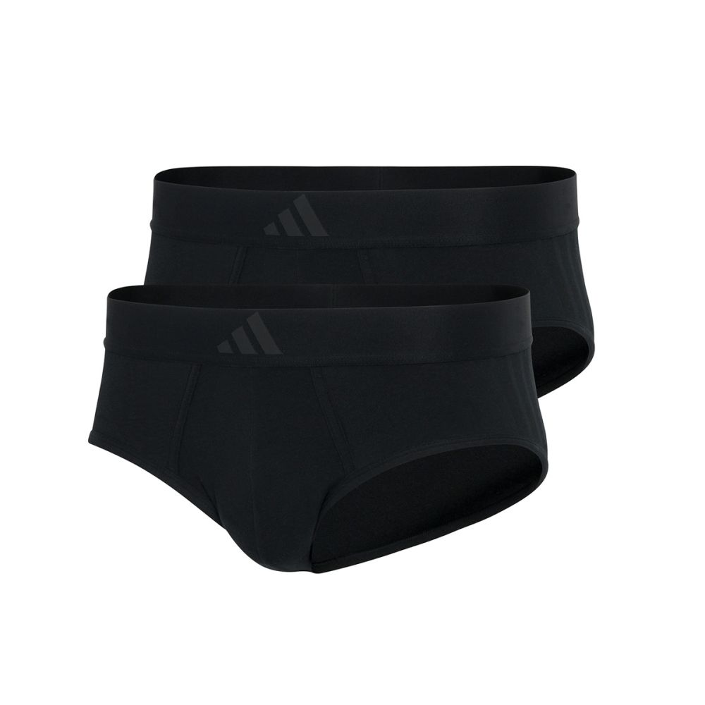 Adidas Heren Low Rise Slip Active Flex Cotton 2Pack Zwart