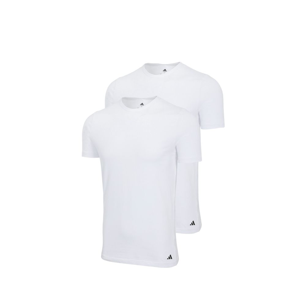 Adidas Heren T-Shirt Flex Cotton 2pack Wit