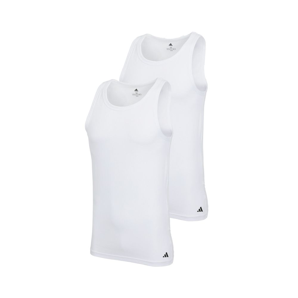 Adidas Heren Tank Top Hemd Flex Cotton 2pack Wit