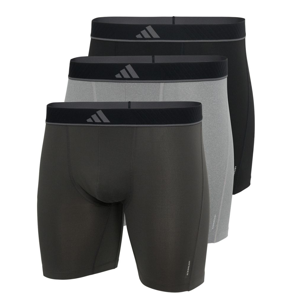 Adidas Heren Boxer Brief Active Micro Flex 3pack Zwart Wit Grijs