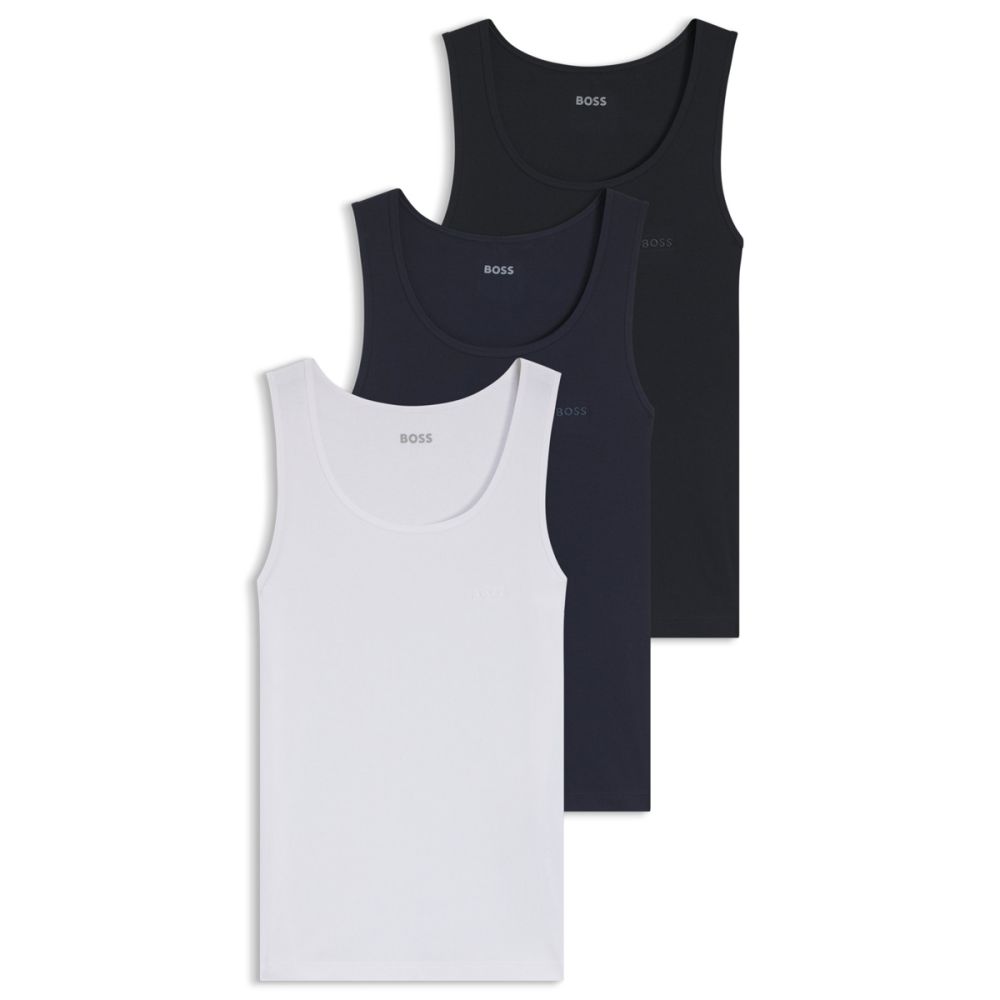 Hugo Boss Heren Tank Top Rib Classic 3Pack 971