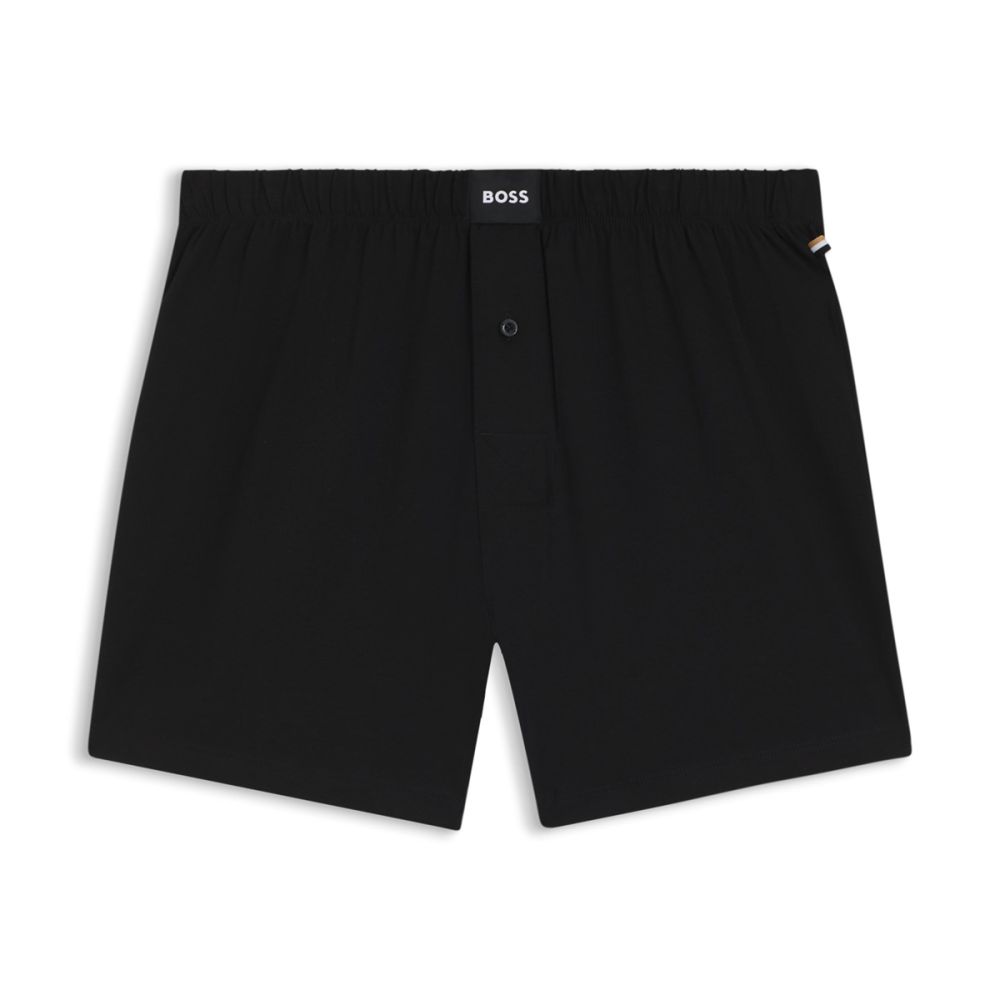 Hugo Boss Heren Jersey Boxer 2Pack Zwart