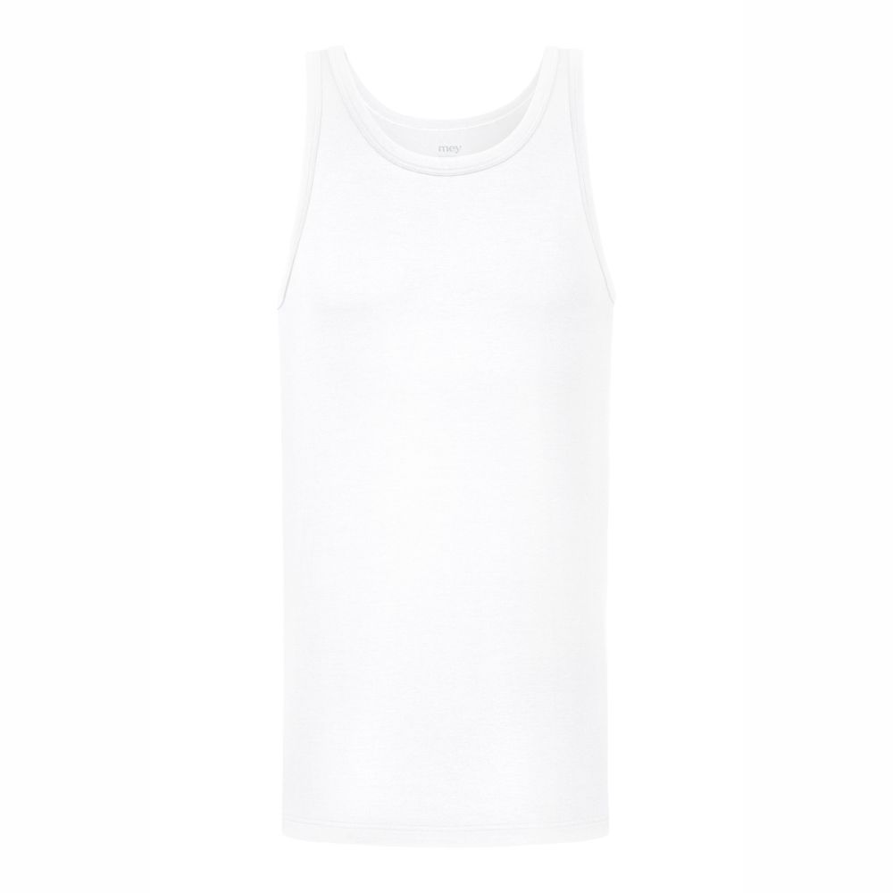 MEY Heren Athletic Shirt Iconic Modal Wit 2110020