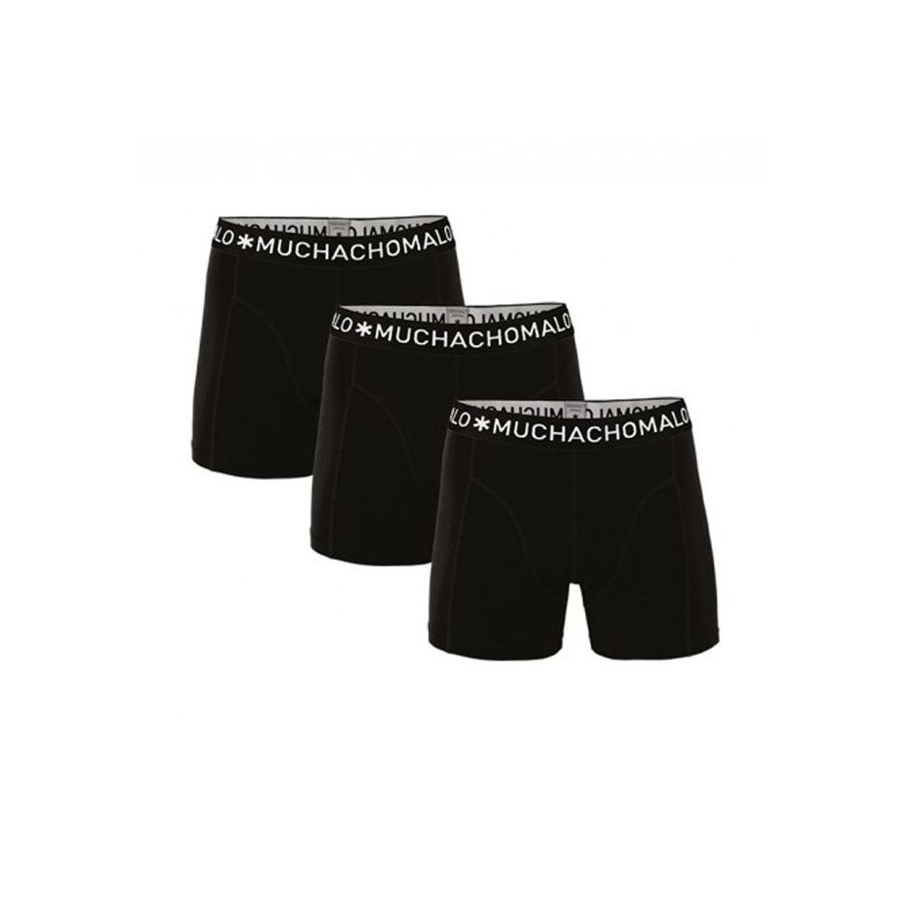 MuchachoMalo Black Solid 185 3Pack Jongens Boxershorts