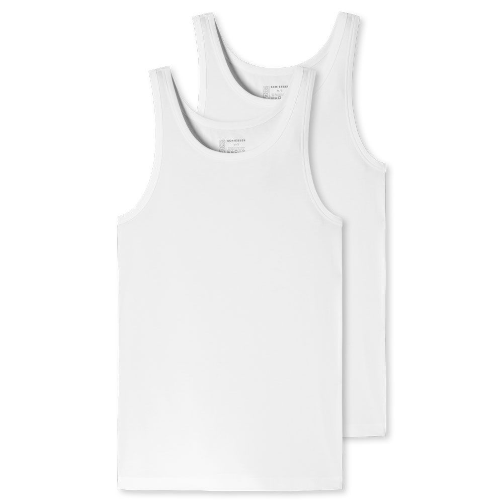Schiesser Singlet Hemd 95/5 Organic Wit 2Pack