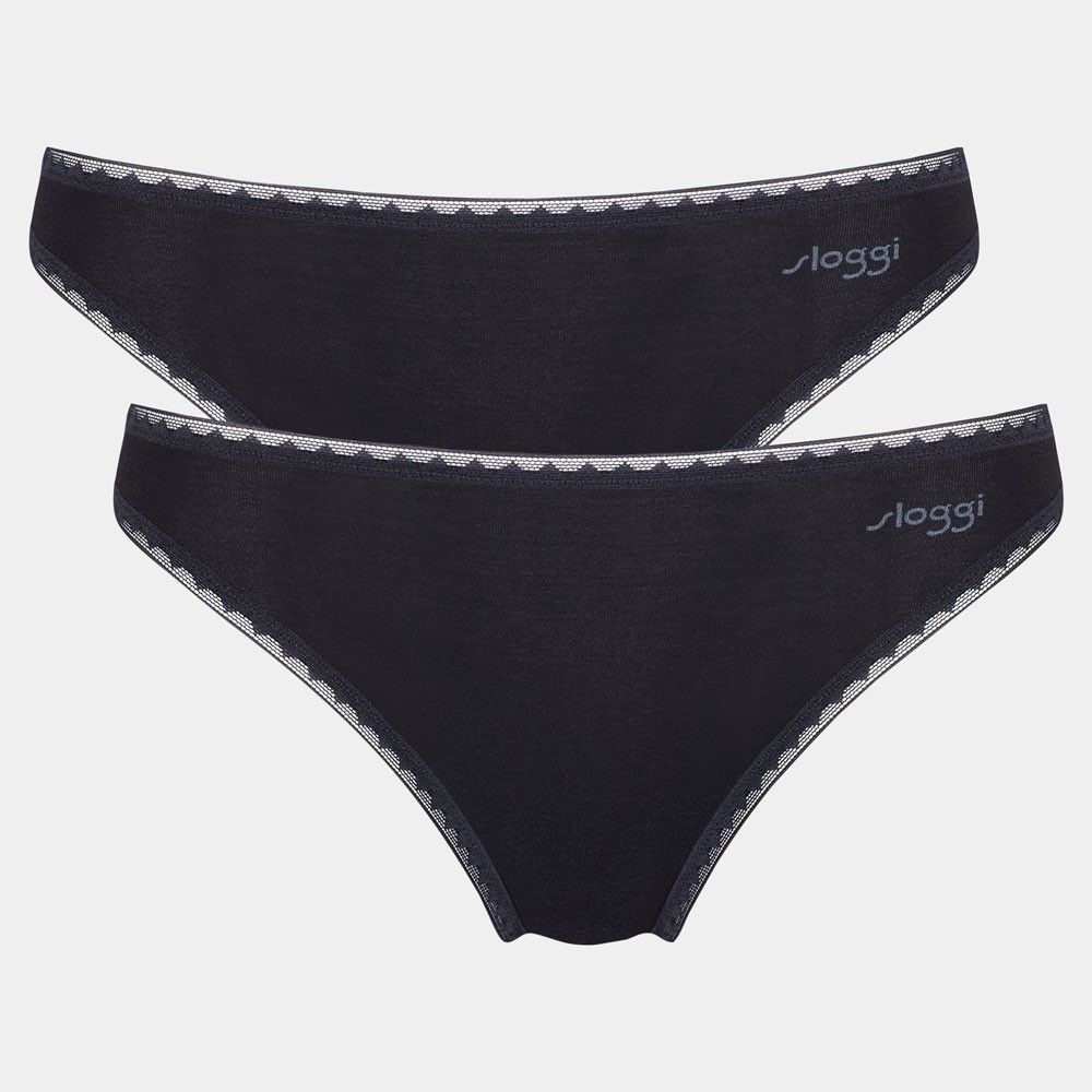 Sloggi Dames GO Organic Tai C2P Zwart 2pack