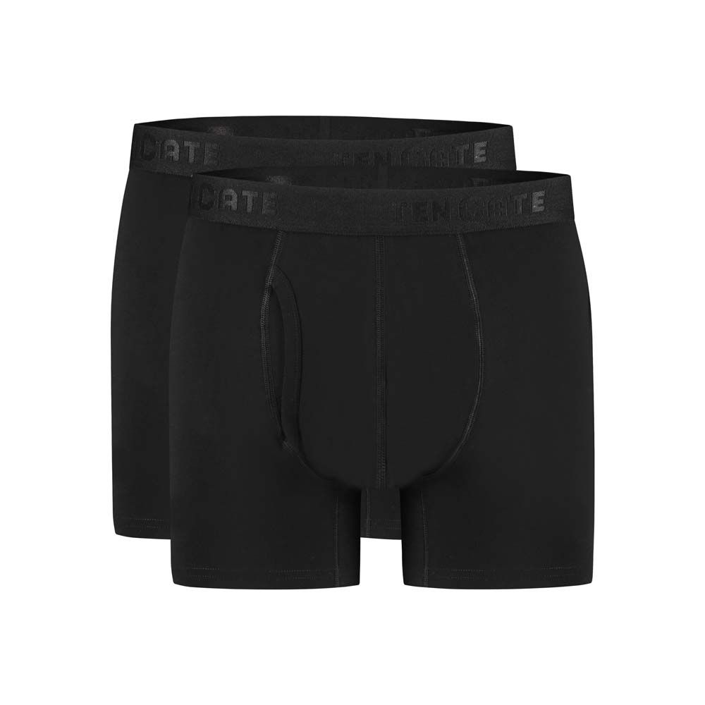 Ten Cate Heren Basics Classic Shorts Cotton Stretch 2Pack Zwart