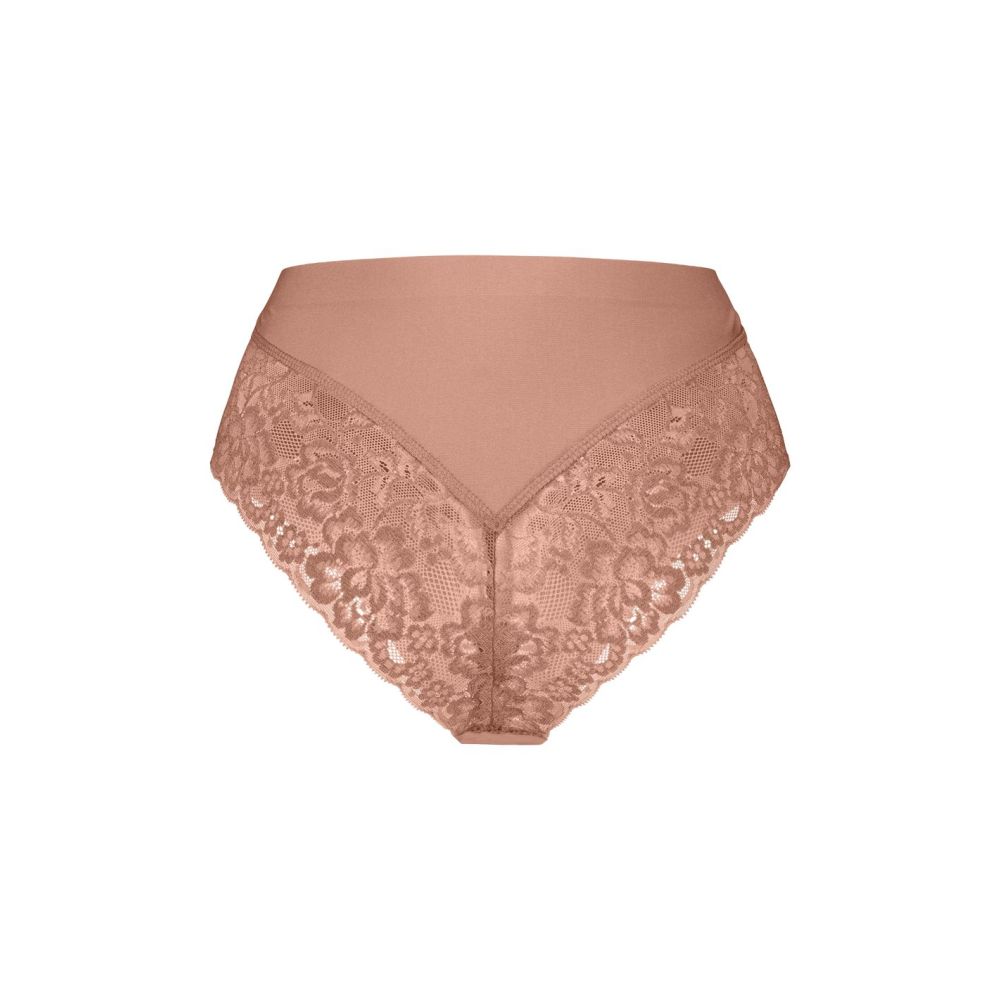 Ten Cate Secrets Lace Brazilian High Waist Pink Nut