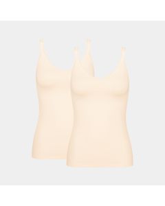 Sloggi Dames GO Organic Spaghetti Top 01 C2P Vanille 2pack