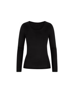MEY Dames Emotion Longsleeve Shirt Zwart 56202