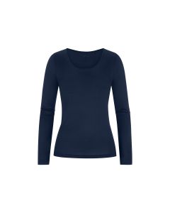 MEY Dames Emotion Longsleeve Shirt Night Blue 56202