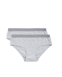 Ten Cate Meisjes Hipster Slip 2Pack Cotton Stretch Light Grey Melee